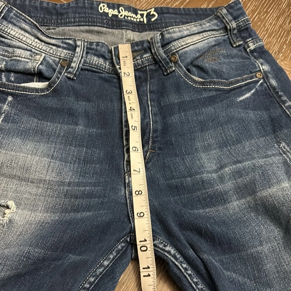 Pepe Jeans London distressed medium wash blue denim jeans Size 30